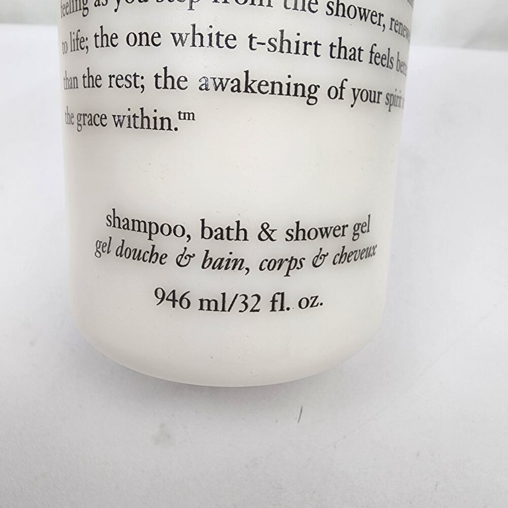 Philosophy Pure Grace Shampoo Shower Gel Bubble Bath Large 32 oz Sealed + Pump - Picture 3 of 5